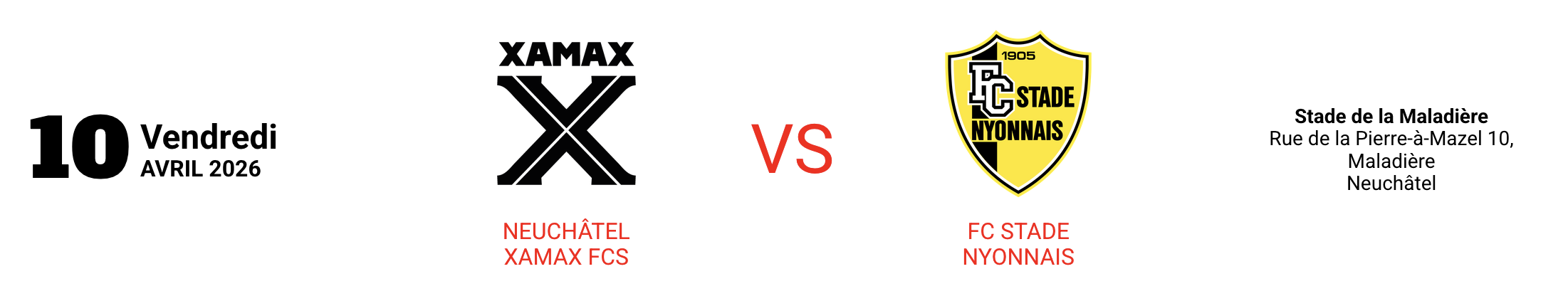 NEUCHÂTEL XAMAX FCS vs FC Stade Nyonnais