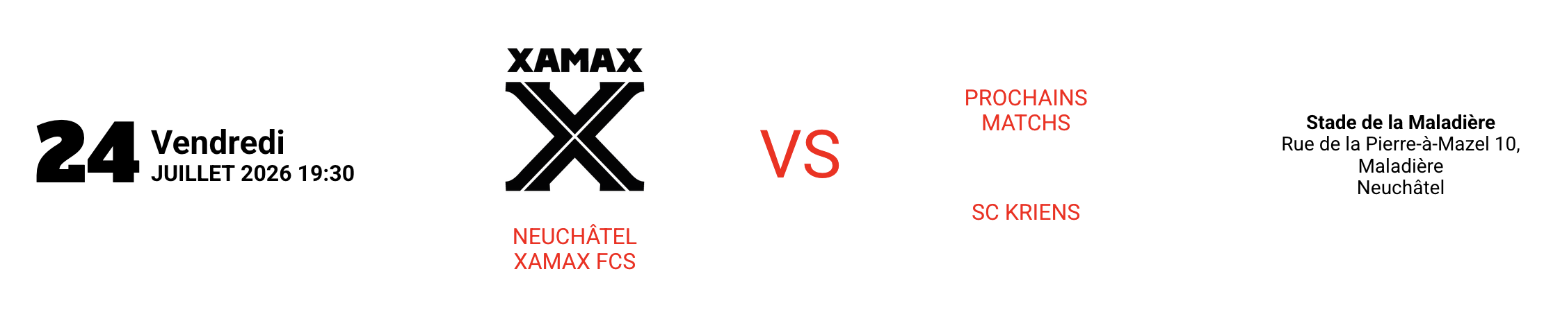 NEUCHÂTEL XAMAX FCS vs SC Kriens