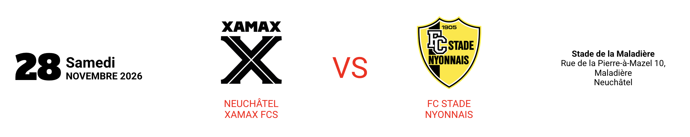 NEUCHÂTEL XAMAX FCS vs FC Stade Nyonnais