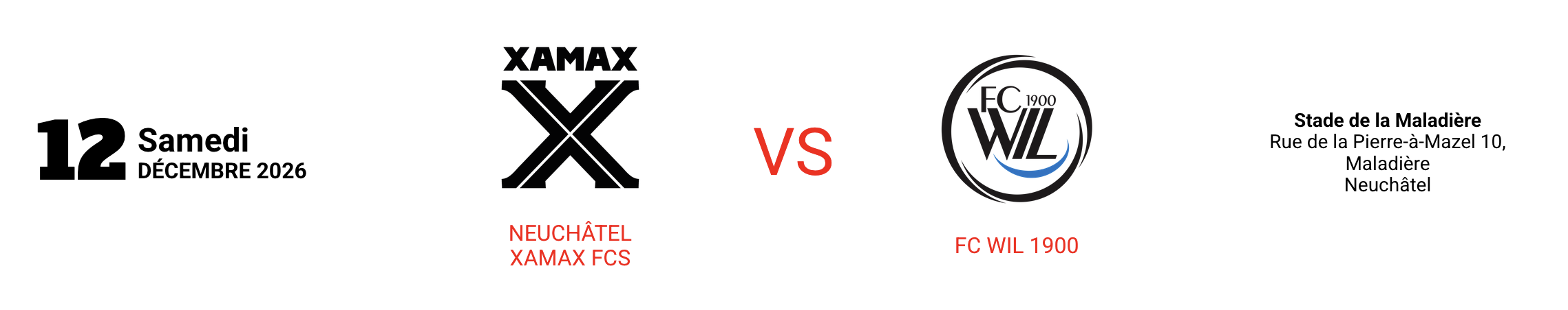 NEUCHÂTEL XAMAX FCS vs FC Wil 1900